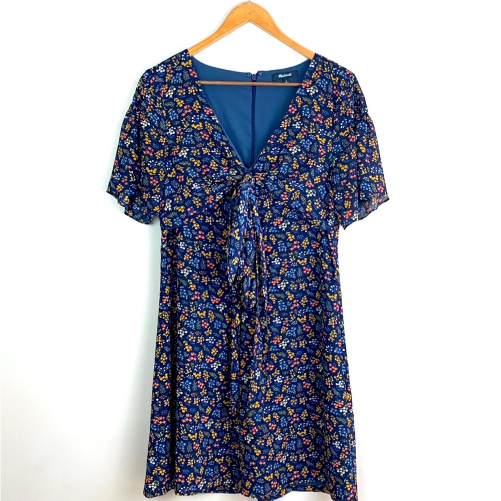 Madewell Navy Floral Dress